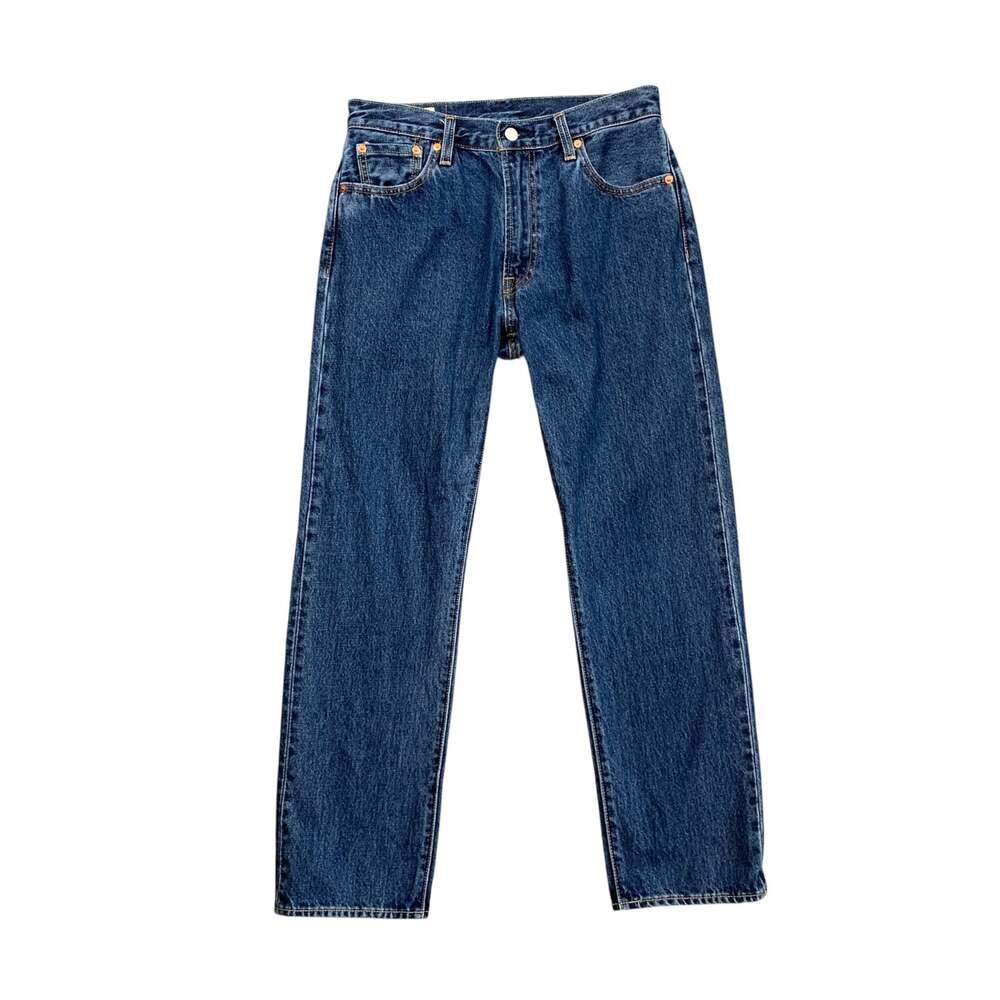 Levis Jeans Mens 30 Straight 551 Z Premium Denim Blue Dark Wash Cotton